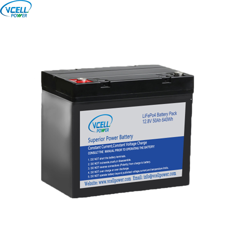 Pek Bateri LiFePO4 Kitaran Dalam 12.8V 50Ah