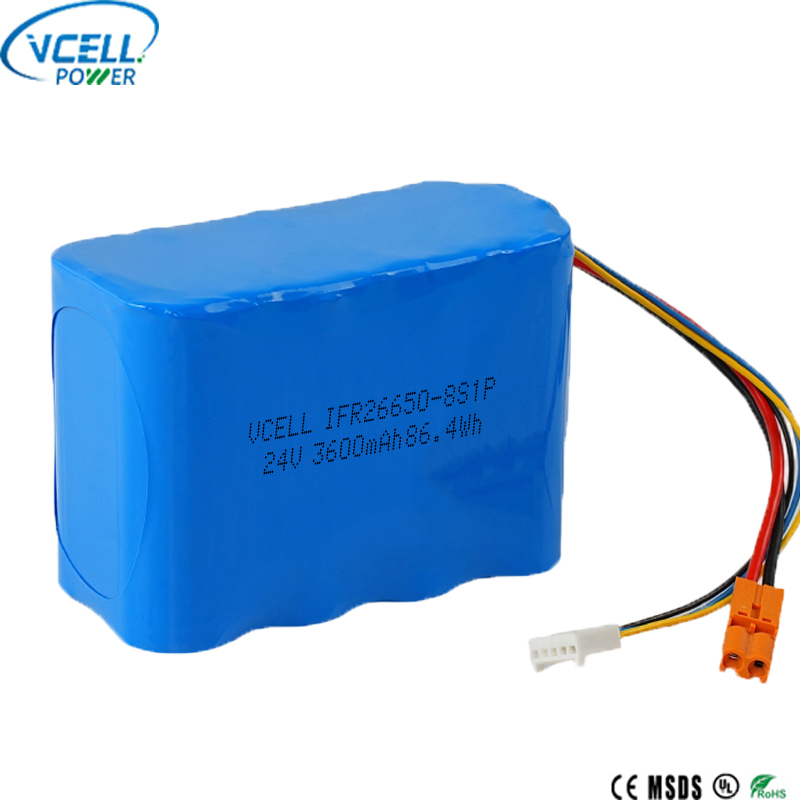 Pek Bateri Boleh Dicas Semula 24V 3600mAh 26650 LiFePO4